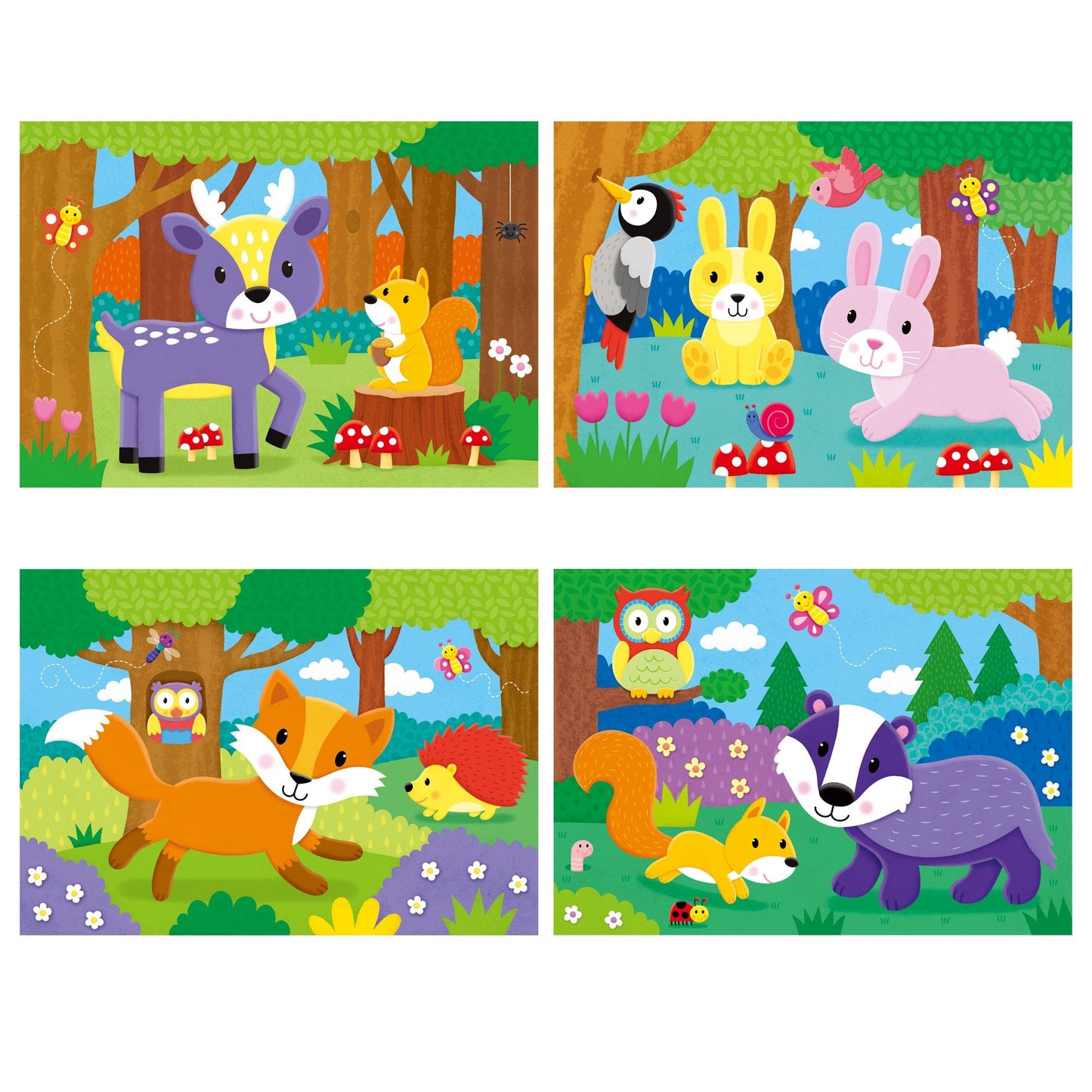 4 Puzzles in a Box - Woodland