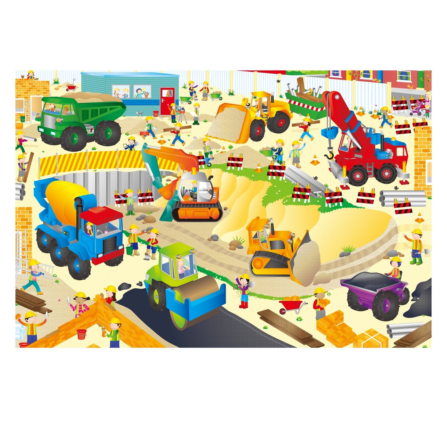 Giant Floor Puzzle - Construction Site